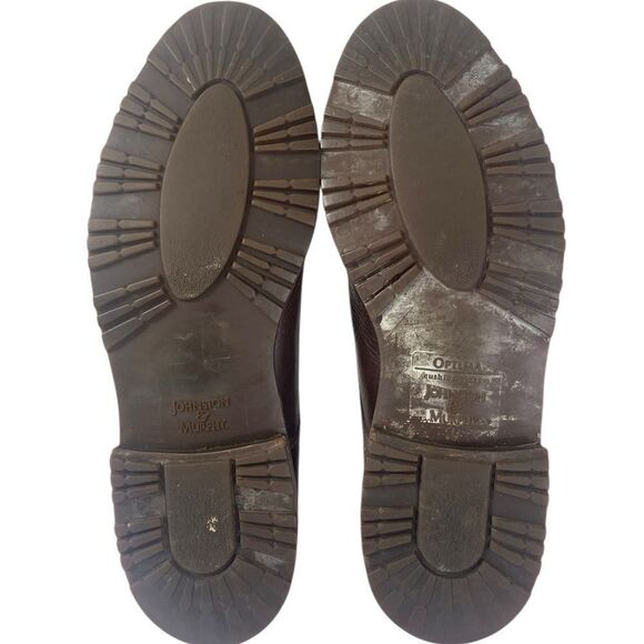 Classic Brown Leather Men's Shoes Johnson & Murphy 9.5D brown Oxford - Picture 7 of 9